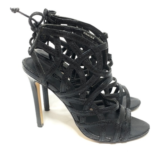 TOPSHOP Resort black caged heel #967 - Picture 7 of 8